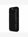 Karl Lagerfeld Karl Lagerfeld 3D cauciuc Glitter Logo spate capac pentru iPhone 16 Pro Max negru