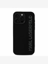Karl Lagerfeld Karl Lagerfeld 3D cauciuc Glitter Logo spate capac pentru iPhone 16 Pro Max negru