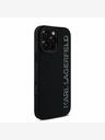 Karl Lagerfeld Karl Lagerfeld 3D cauciuc Glitter Logo spate capac pentru iPhone 16 Pro Max negru