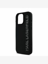 Karl Lagerfeld Karl Lagerfeld 3D cauciuc Glitter Logo spate capac pentru iPhone 16 Pro Max negru
