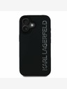 Karl Lagerfeld Karl Lagerfeld 3D cauciuc Glitter Logo spate capac pentru iPhone 16 negru