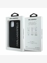 Karl Lagerfeld Karl Lagerfeld 3D Rubber Glitter Logo Back Cover pentru iPhone 15 negru