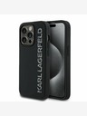 Karl Lagerfeld Karl Lagerfeld 3D Rubber Glitter Logo Back Cover pentru iPhone 14 Pro negru