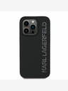 Karl Lagerfeld Karl Lagerfeld 3D Rubber Glitter Logo Back Cover pentru iPhone 14 Pro negru