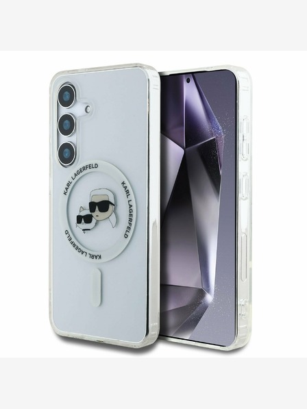 Karl Lagerfeld Karl Lagerfeld IML K&CH Heads MagSafe Back Cover pentru Samsung Galaxy S25 Transparent