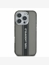 Karl Lagerfeld Karl Lagerfeld IML Stripe Logo Back Cover pentru iPhone 16 Pro Negru