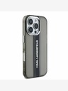 Karl Lagerfeld Karl Lagerfeld IML Stripe Logo Back Cover pentru iPhone 16 Pro Negru