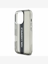 Karl Lagerfeld Karl Lagerfeld IML Stripe Logo Back Cover pentru iPhone 16 Pro Negru