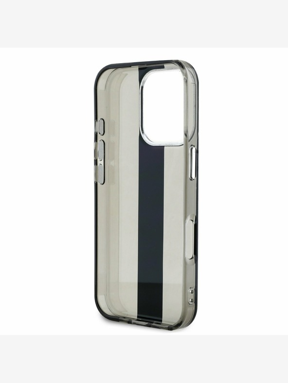 Karl Lagerfeld Karl Lagerfeld IML Stripe Logo Back Cover pentru iPhone 16 Pro Negru