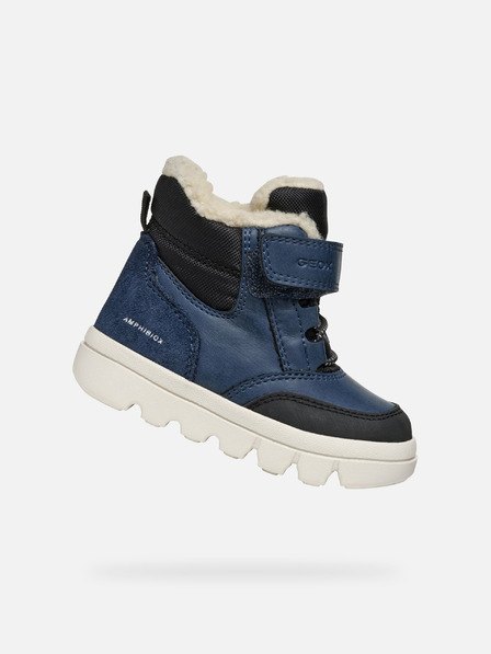 Geox Pantofi de iarnă albaștri pentru băieți Geox Willaboo B Ab