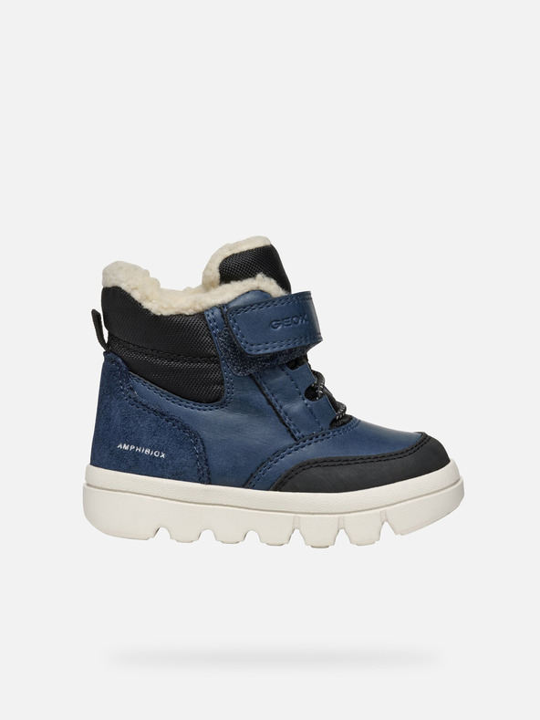 Geox Pantofi de iarnă albaștri pentru băieți Geox Willaboo B Ab