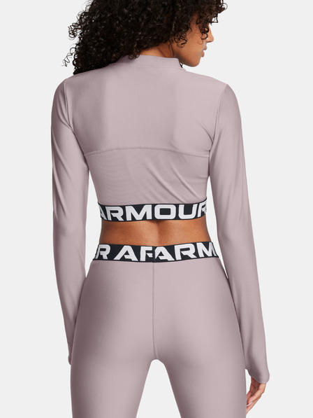Under Armour Tricou HeatGear Rib 1/4 Zip LS pentru femei Under Armour