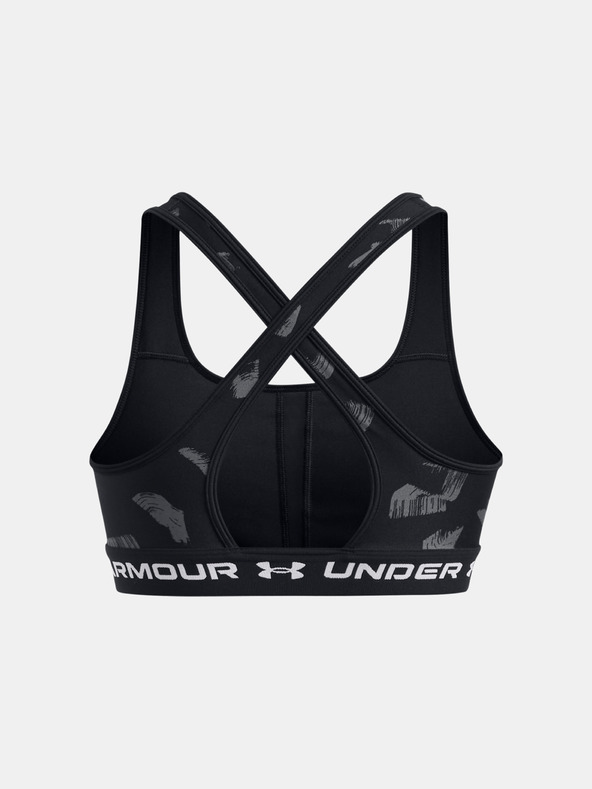 Under Armour Sutien pentru femei Under Armour Crossback Mid Print-BLK