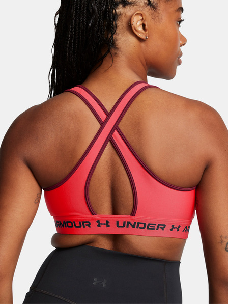 Under Armour Sutien pentru femei Under Armour Crossback Mid Bra-RED