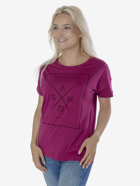 Sam 73 Tricou de damă roz închis cu imprimeu SAM 73