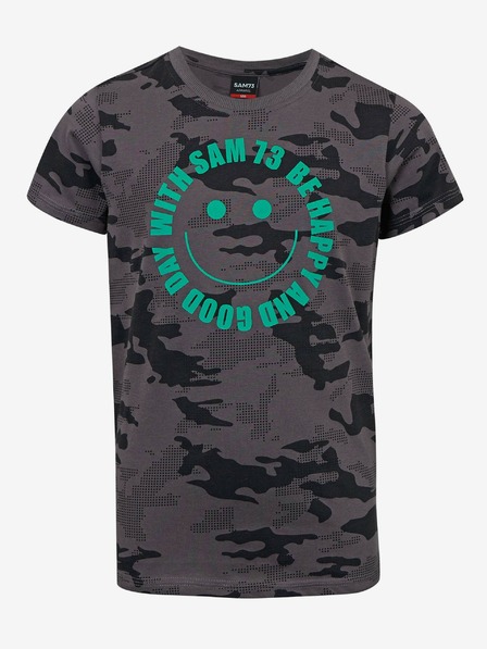 Sam 73 Tricou cu model pentru băieți gri închis SAM 73 Kelvin