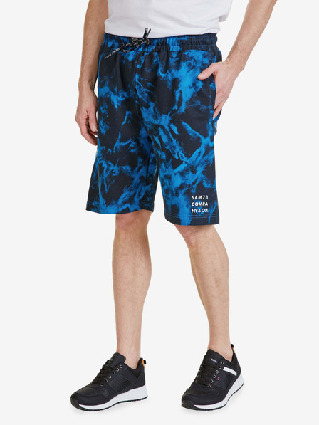 Sam 73 Pantaloni scurți cu model albastru pentru bărbați SAM 73 Benedict