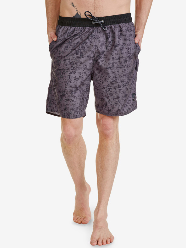 Sam 73 Pantaloni scurți cu model pentru bărbați gri închis SAM 73 Noah