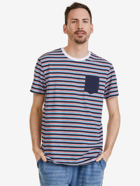 Sam 73 Tricou bărbătesc cu dungi albastru închis SAM 73 Martin
