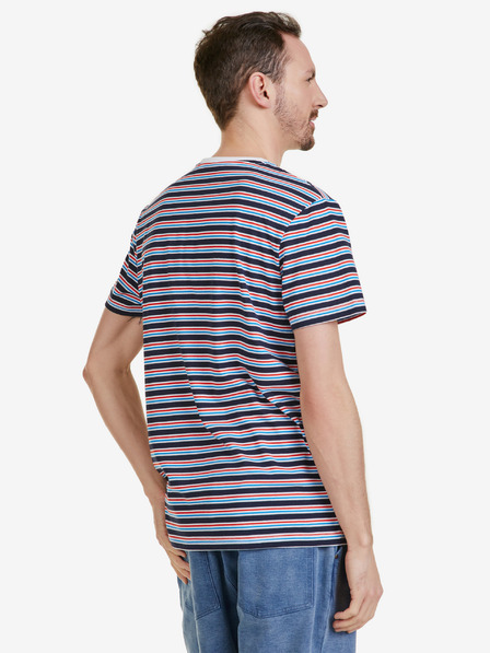 Sam 73 Tricou bărbătesc cu dungi albastru închis SAM 73 Martin