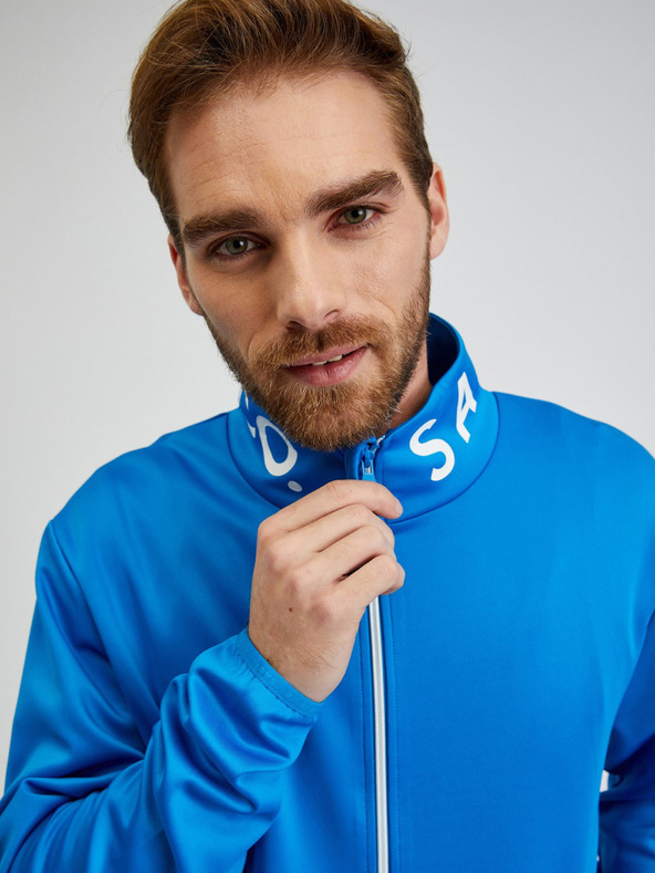 Sam 73 Hanorac albastru cu fermoar pentru bărbați SAM73 Stephen