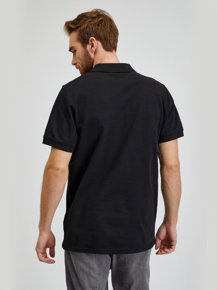 Sam 73 Tricou polo negru din bumbac pentru bărbați SAM73 Chryz