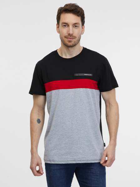 Sam 73 Tricou gri și negru pentru bărbați SAM 73 Ernesto