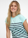 Sam 73 Tricou cu dungi turcoaz pentru femei SAM 73 Mercedes