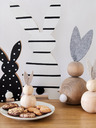 Kaemingk Set de două decorațiuni din lemn în formă de iepure Kaemingk (2 buc)