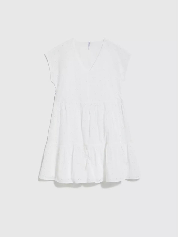 Moodo Rochie albă pentru femei MOODO