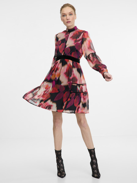 Orsay Rochie roșie cu model, lungă până la genunchi pentru femei ORSAY