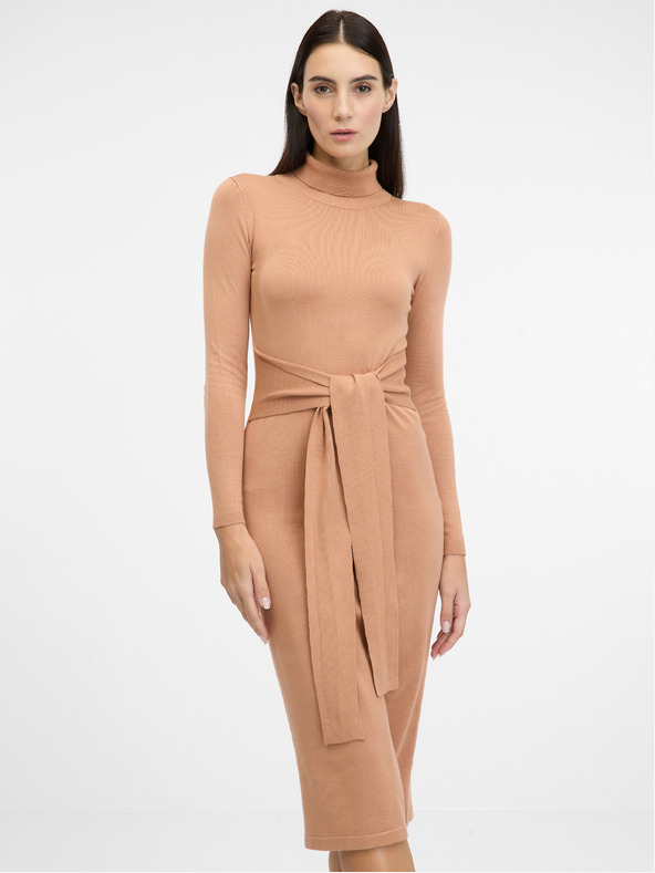 Orsay Rochie midi maro deschis pentru femei ORSAY