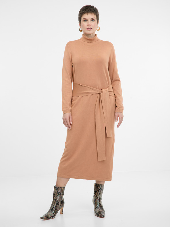 Orsay Rochie midi maro deschis pentru femei ORSAY