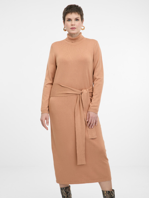 Orsay Rochie midi maro deschis pentru femei ORSAY