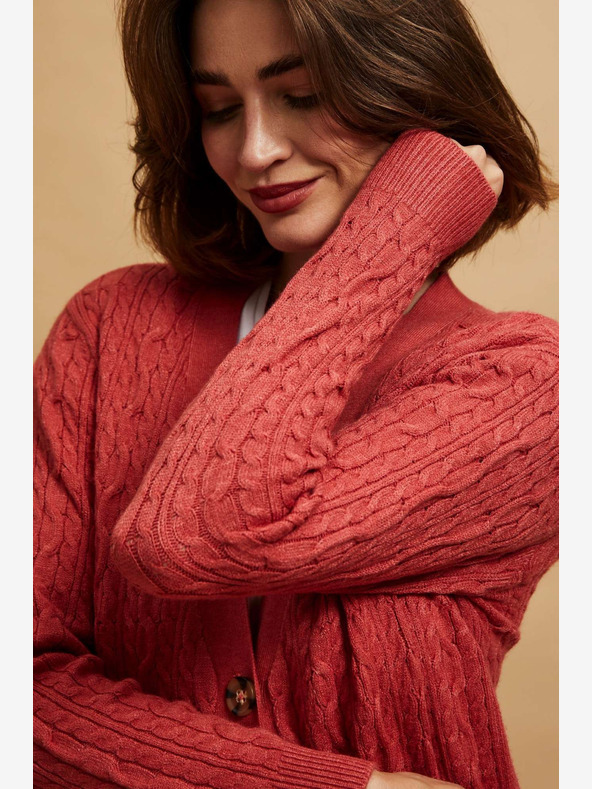 Moodo Cardigan pentru femei roșu Moodo