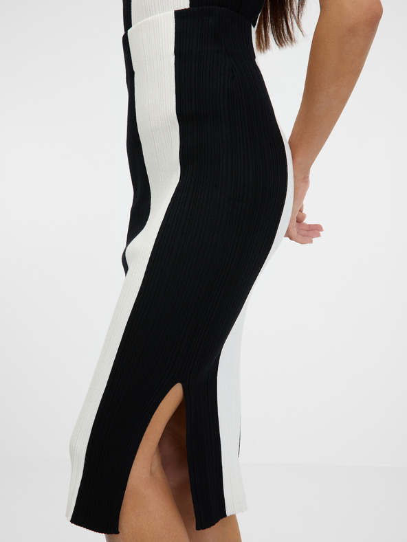 Orsay Fustă cu dungi albe și negre pentru femei ORSAY