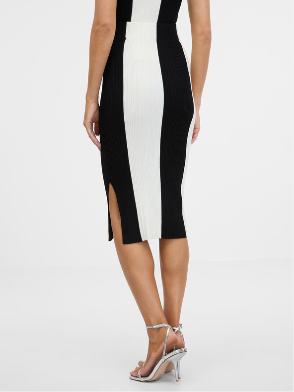 Orsay Fustă cu dungi albe și negre pentru femei ORSAY