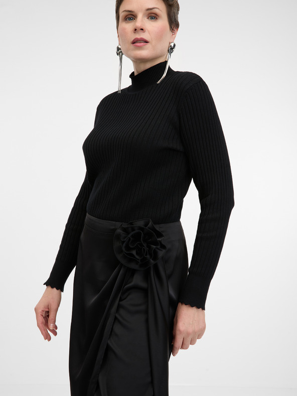 Orsay Fustă midi neagră pentru femei ORSAY