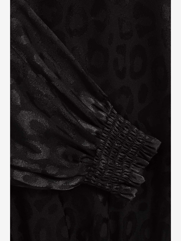 Moodo Moodo cămașă neagră cu mâneci bufante