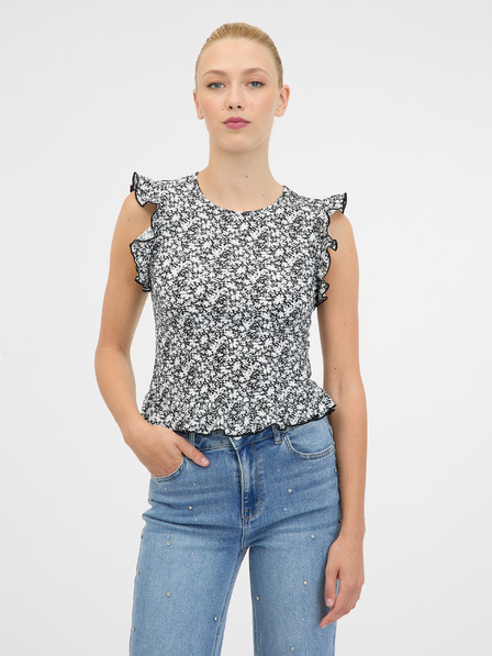 Orsay Tricou negru cu mânecă scurtă pentru femei ORSAY