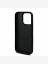 Guess Guess PU Leather 4G Roses MagSafe Back Cover pentru iPhone 16 Pro Black