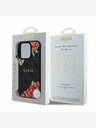 Guess Guess PU Leather 4G Roses MagSafe Back Cover pentru iPhone 16 Pro Max Negru