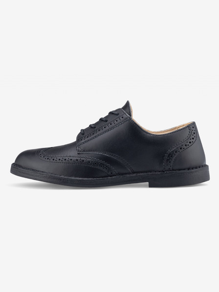 Vasky Semibotine din piele neagră pentru femei - Pantofi de primăvară / toamnă, Pantofi Vasky Brogue Low Noir