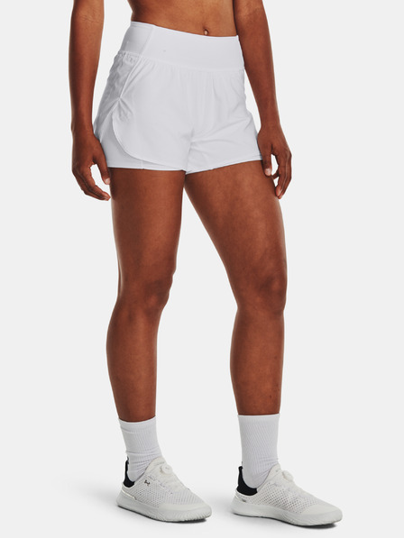 Under Armour Pantaloni scurți Under Armour Flex Woven 2-in-1 pentru femei-WHT