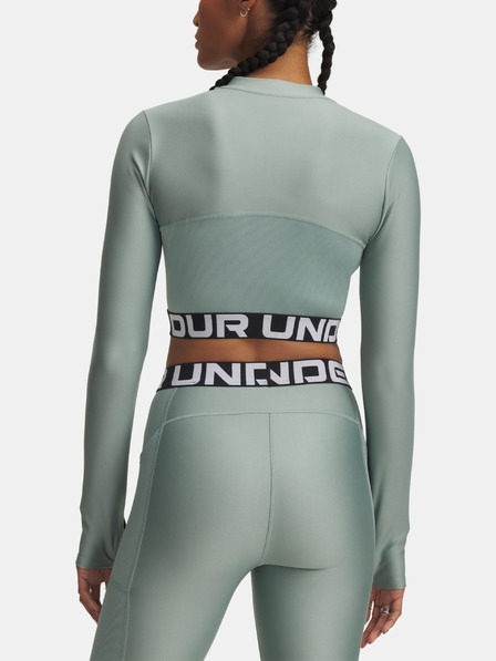 Under Armour Tricou HeatGear Rib 1/4 Zip LS pentru femei Under Armour