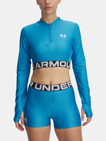 Under Armour Tricou HeatGear Rib 1/4 Zip LS pentru femei Under Armour