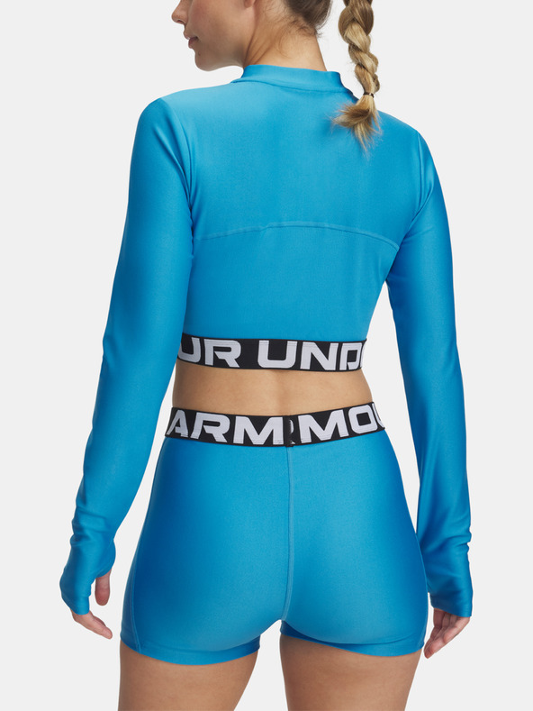 Under Armour Tricou HeatGear Rib 1/4 Zip LS pentru femei Under Armour