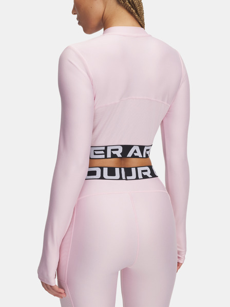 Under Armour Tricou HeatGear Rib 1/4 Zip LS pentru femei Under Armour