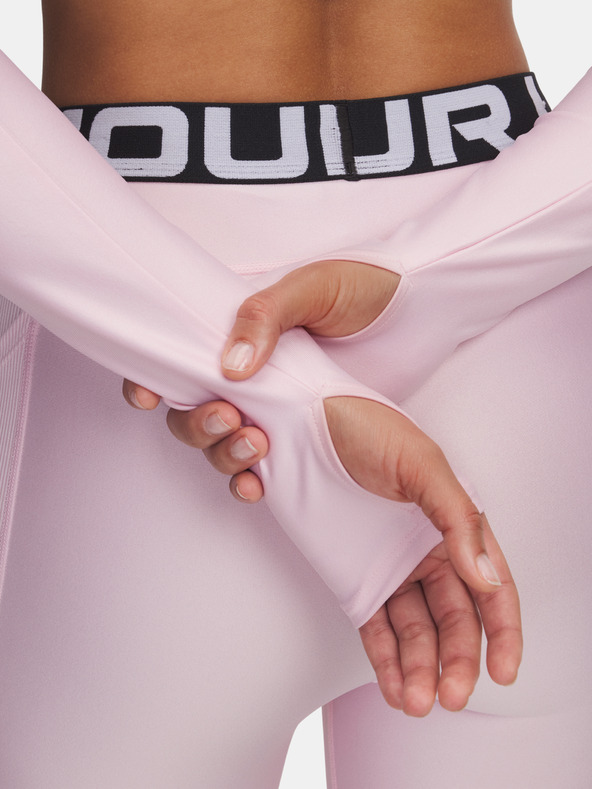 Under Armour Tricou HeatGear Rib 1/4 Zip LS pentru femei Under Armour