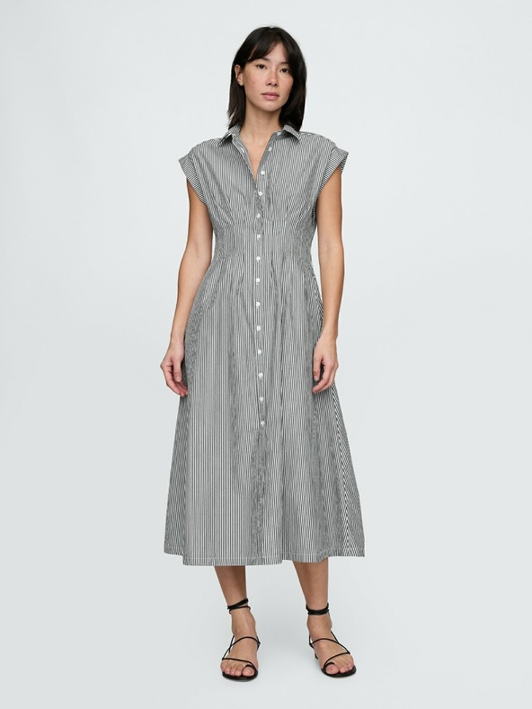GAP Rochie midi cămașă din poplin GAP